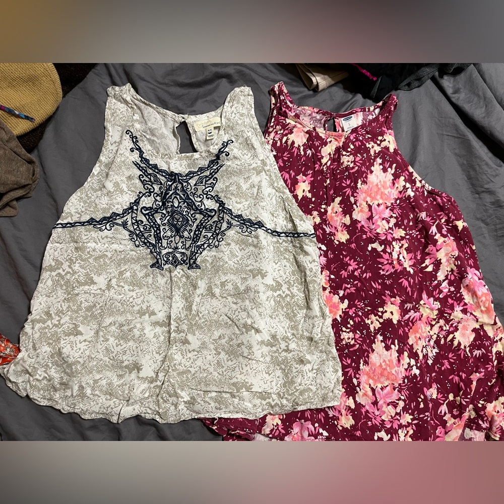 Floral and Embroidered Tank Tops